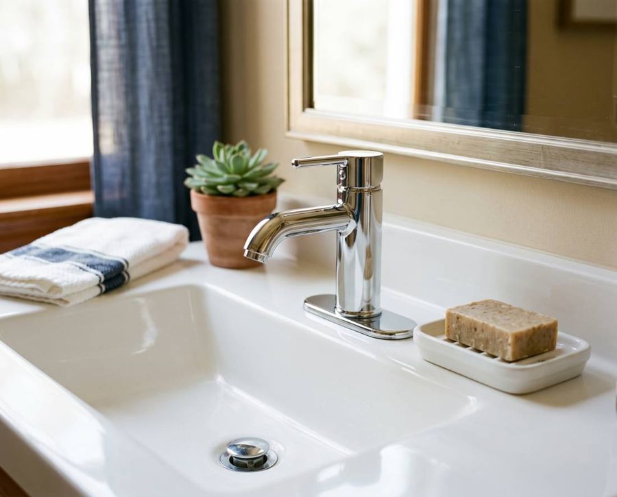 A shining faucet